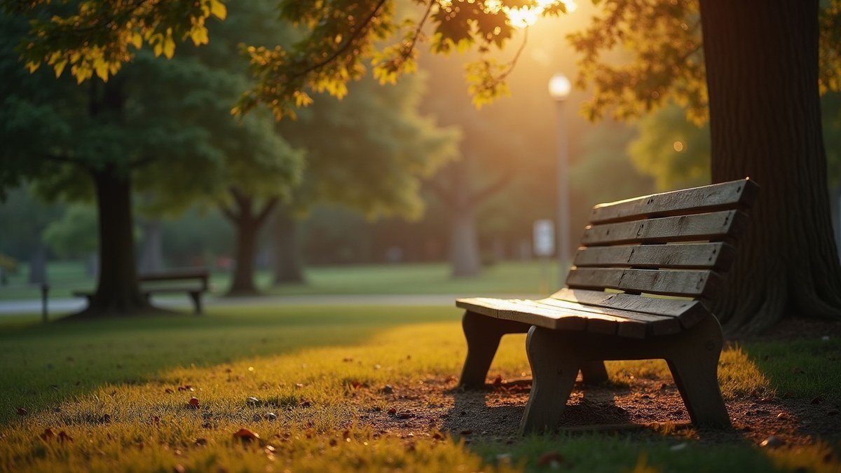 The Park Bench Where They Sat Thirty Years Apart